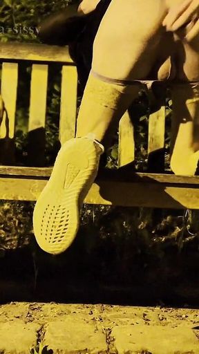 Femboy Fucks Himself in Public