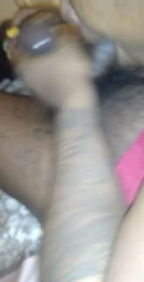 EBONY BABYSITTER DEEPTHROATS DICK WHILE SQUEEZING BALLS!!!!