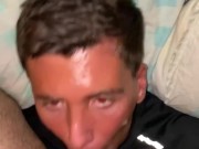 CUTE TAN BOY SUCK DICK AND CUM OVER HIMSELF - ONLYFANS: THEGRANDEE
