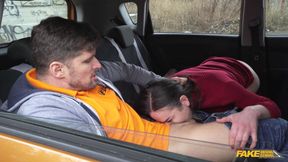 Fake Driving School - Nataly Gold Gets in the Car Without Wearing Any Panties
