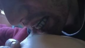 Sucking and Lactating Milking Tits of My Girl