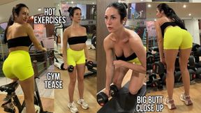 Horny Fitness Babe: Close-Up Ass Workout