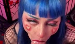 Deepthroat Sloppy Valentines Day Clown facefuck deepthroat throat gagging