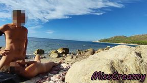 Strangers Caught My Wife Touching and Fucking My Big Cock on a Nude Beach