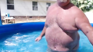 Naked Pool Dad 3