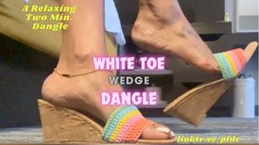 White Toe Wedge Dangle
