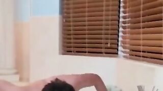 Glamorous MILF Diamond Fox bathroom banging horny stepson