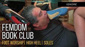Louise and Her Friends Ignore Their Foot Slave While He Worships Their Sweaty Soles During Book Club (1080p - EN sub - group domination - high heels - femdom)