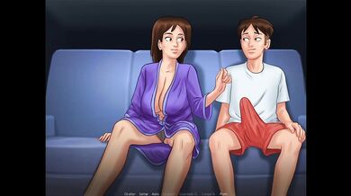 Stepmom’s collagen melts as her stepson fucks her in the living room