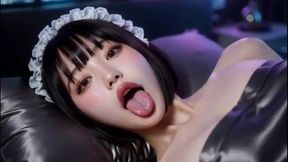 just a girl alone in her room, ai animation