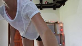Saturday Sweaty Pants and Pussy Play. D1
