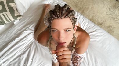 hot blonde with braids loves to fuck in all poses! cum on her big tits (pov) | Anastangel