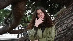 Outdoor Smoke Break with Aleksandra in the Park