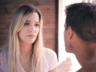 Golden-haired small tits hottie morning sex