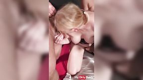 Horny babe emmastyle gets gangbanged in the porn cinema - MyDirtyHobby German amateurs