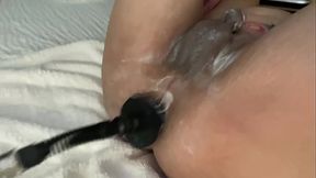 Cute Asian trans Lilia Lust gets railed by sex machine