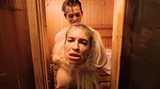 Sex with a stranger in a public sauna—we almost got caught!