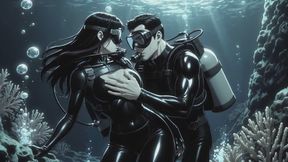 Narrow Reef Crevice Scuba Sex | Tight Wetsuit & Shared Breath Passion