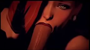 Jessica Rabbit gostosa ruiva, chupando 3 picas grandes e traindo o corno do Roger