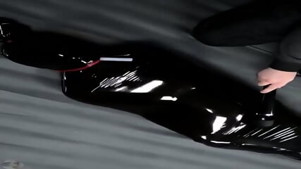 Pvc Latex Rubber Cocoon Struggle With Orgasm  Kinky4Ever