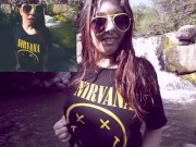studentessa italiana timida fotografata nuda al fiume, modella instagram nuda