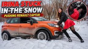 IRINA HIGH HEELS BOOTS HARD STUCK IN THE SNOW full video 16 min 1080