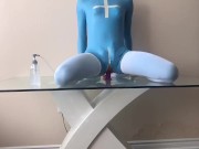 crossdress first time trying out latex