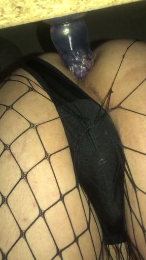 My ass in thongs and in fishnet