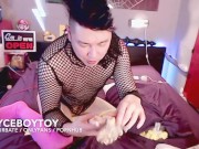 BryceBoytoy Slides & Stuffs Barbie Doll into his Tight Asian Hole (Banned on Chaturbate & OnlyFans!)