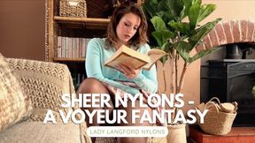 The Lady & Her Book - A Nylon Voyeur Fantasy
