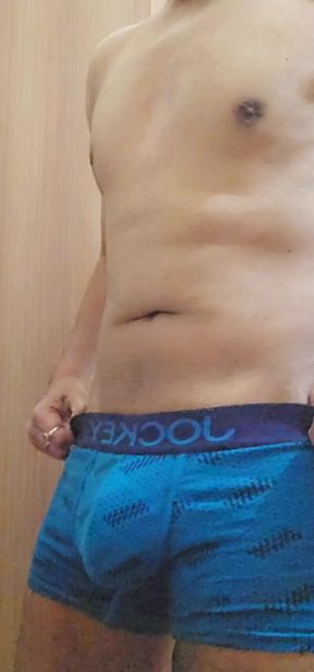 Close up shot before bathing in the morning