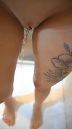 Morning pee in the shower before work