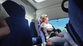 Stranger flashed his Dick. Busty Milf Sucked on the Bus.