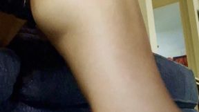 Trace The Deep Indentation In My Calf Muscles with Fingertips