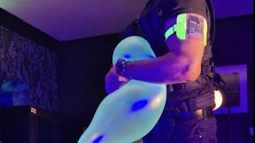 Bouncer Guy Destroys Lots Of Balloons In A Club