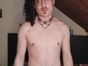 German Onlyfans femboy jerks his big cock for you
