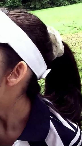 Asian Girl Outdoor at Golf Fucked by Several Uncensored