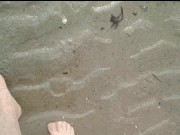 Spaziergang in Nylon am Strand ** Urlaub Wangerland **