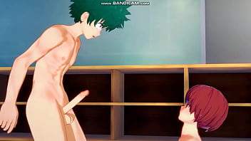 Boku No Hero Academia Yaoi - Deku x Todoroki Blowjob and bareback