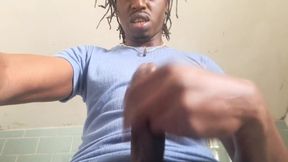 BBC Sneaky Wank in Bathroom