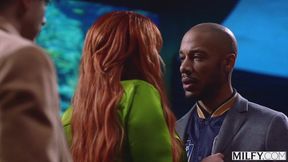 MILFY Married Redhead Lauren Phillips Gets DPed By Two Studs