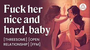 First time threesome with two women [audio porn for women] - EROTIC ASMR AUDIO PORN