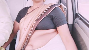 Beautiful sraee call girl car sex Telugu dirty talks.