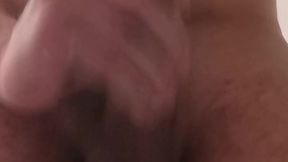 Jerkin off in the shower and accidentally pissing on my phone  Slow motion cumshot