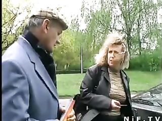 French big beautiful woman sodomized in 3way with Papy Voyeur