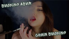 CIGARETTE SMOKING ASMR: Red Lipstick, Chain Smoking & Post-Sex Vibe
