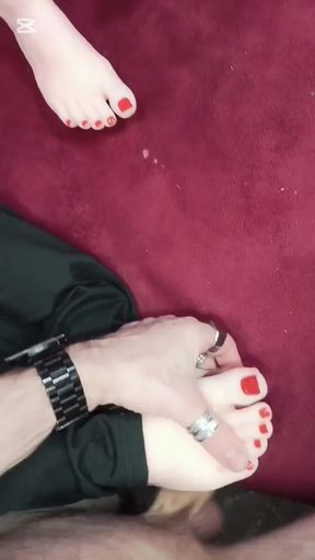 Red Nails Foot Fetish