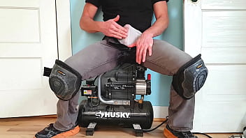Pissing my grey pants while working