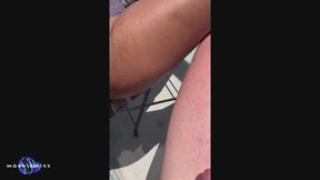 Sneaky Golden Shower On The Balcony