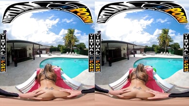 VR doggystyle madness with Kimmy Kimm and Bailey Base in raw reality